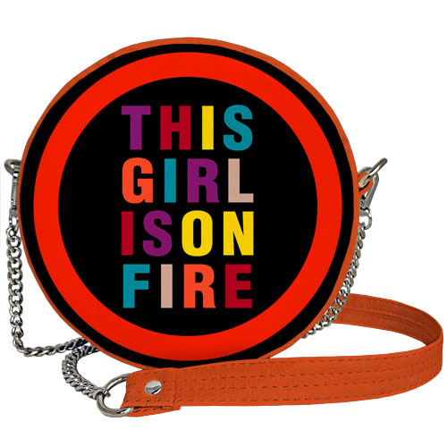 

Сумка круглая Tablet This girl is on fire Presentville 18х7 см 000170427