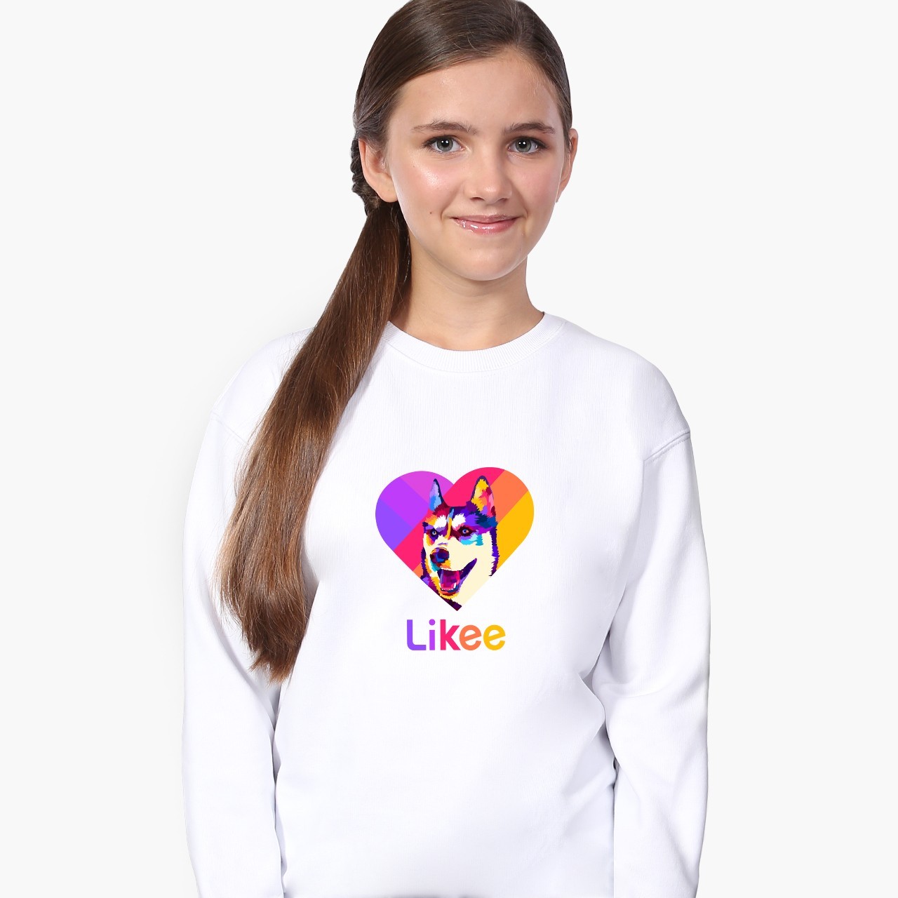 

Свитшот для девочек Лайк (Likee) (9509-1598) 122-128 см Белый