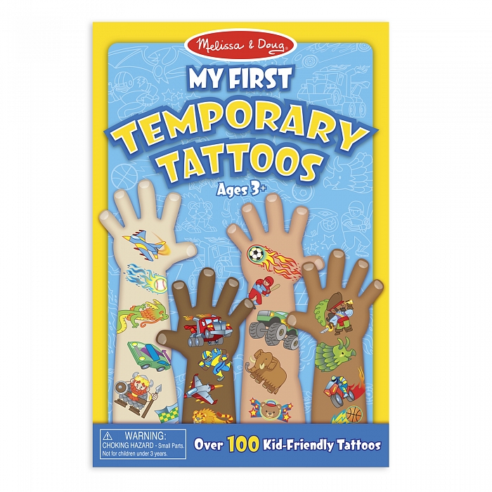 

Мои первые временные татуировки Голубые 100 шт My First Temporary Tattoos Blue Melissa & Doug