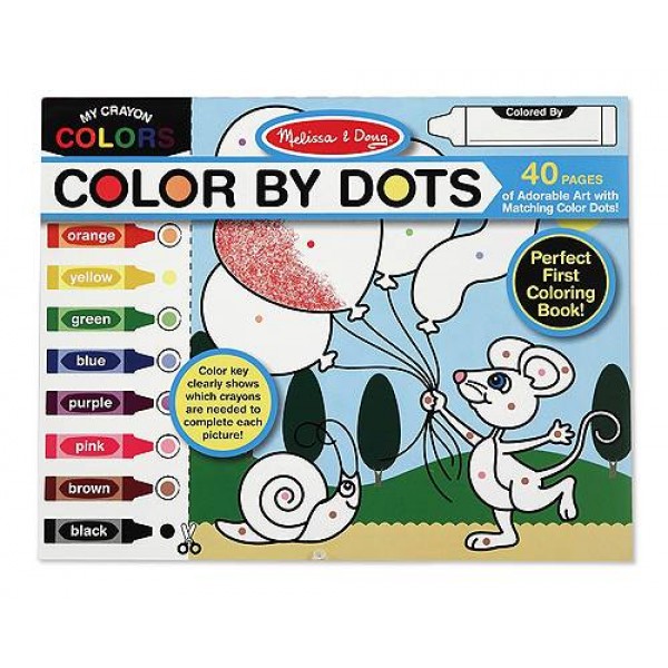 

Большой набор раскрасок по точкам Забавные животные Color By Dot Melissa&Doug