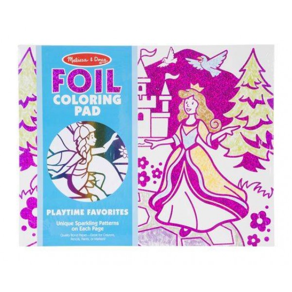 

Мерцающая раскраска-фольга Любимые вещи Foil Coloring Pad Favorite Things Melissa & Doug