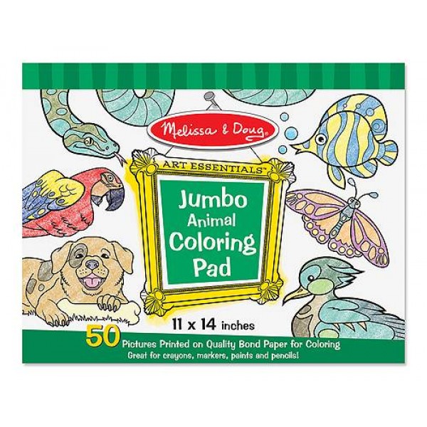 

Альбом раскрасок Животные Jumbo Coloring Pad Animals Melissa & Doug