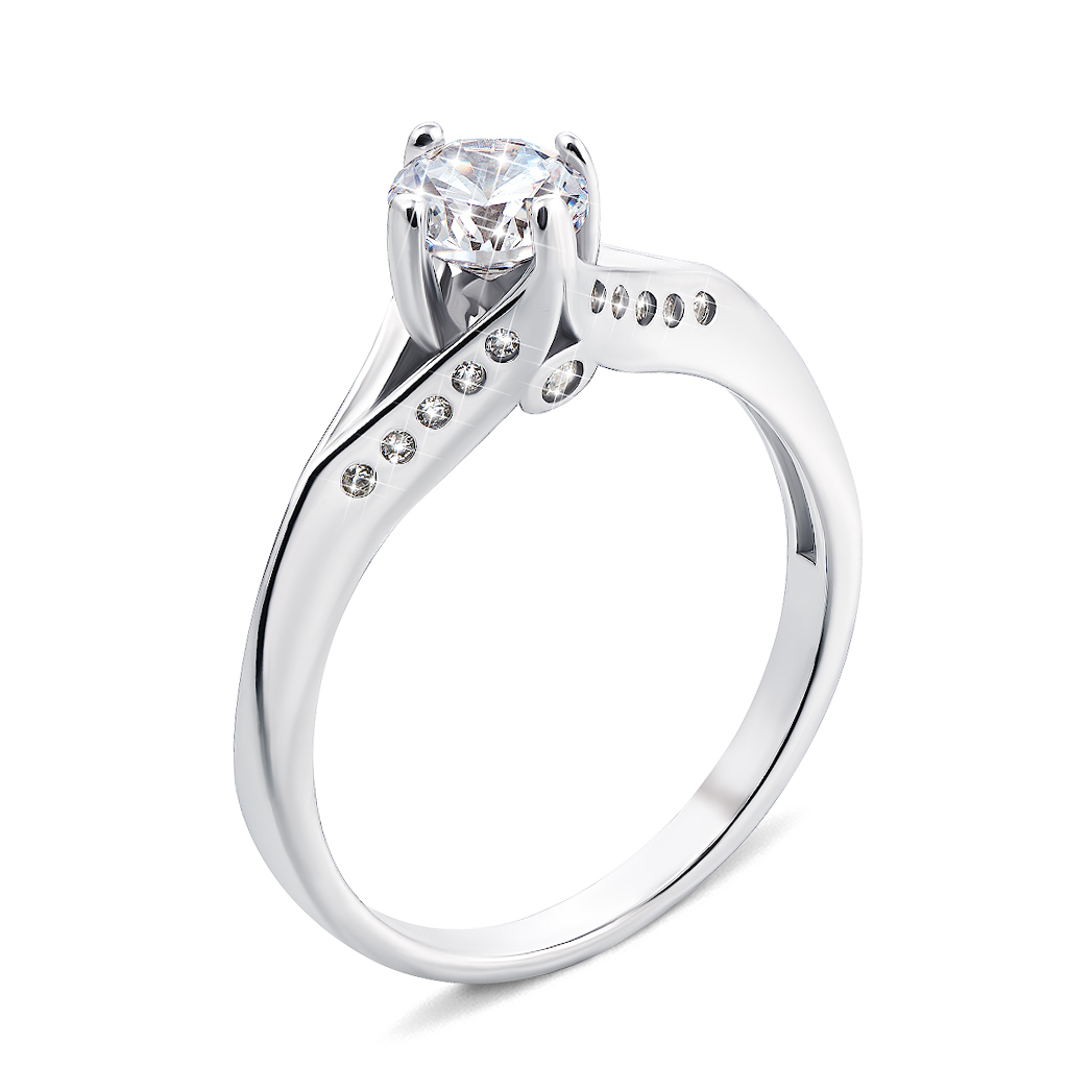 

Серебряное кольцо с фианитами 000136020 16.5 размера