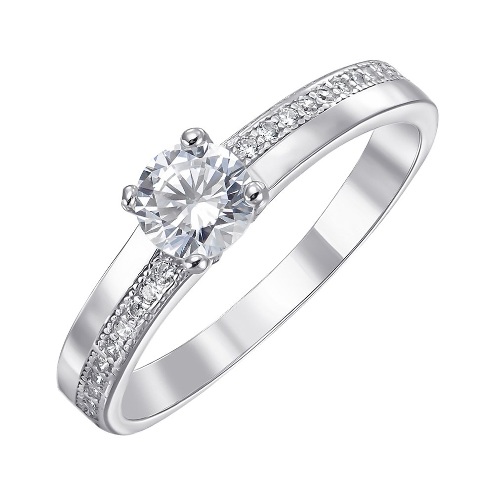 

Серебряное кольцо с фианитами 000151933 17 размера