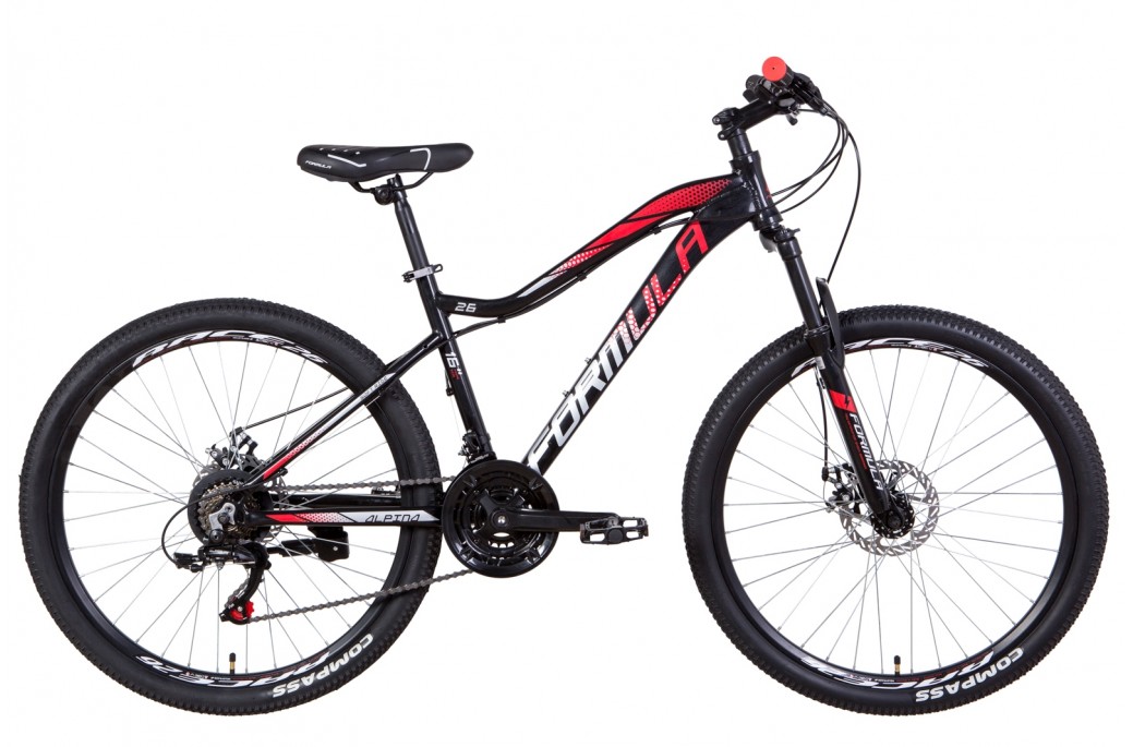 

Велосипед AL 26" FORMULA ALPINA AM 1.0 DD рама 16" черный/красный/серый (OPS-FR-26-495)