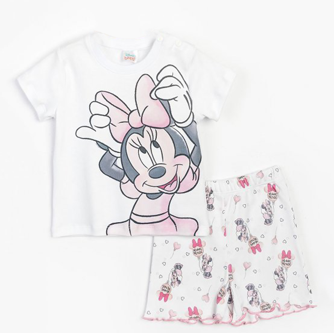 Акция на Костюм (футболка + шорты) Disney Minnie Mouse MN15483 86 см Белый (8691109782595) от Rozetka UA
