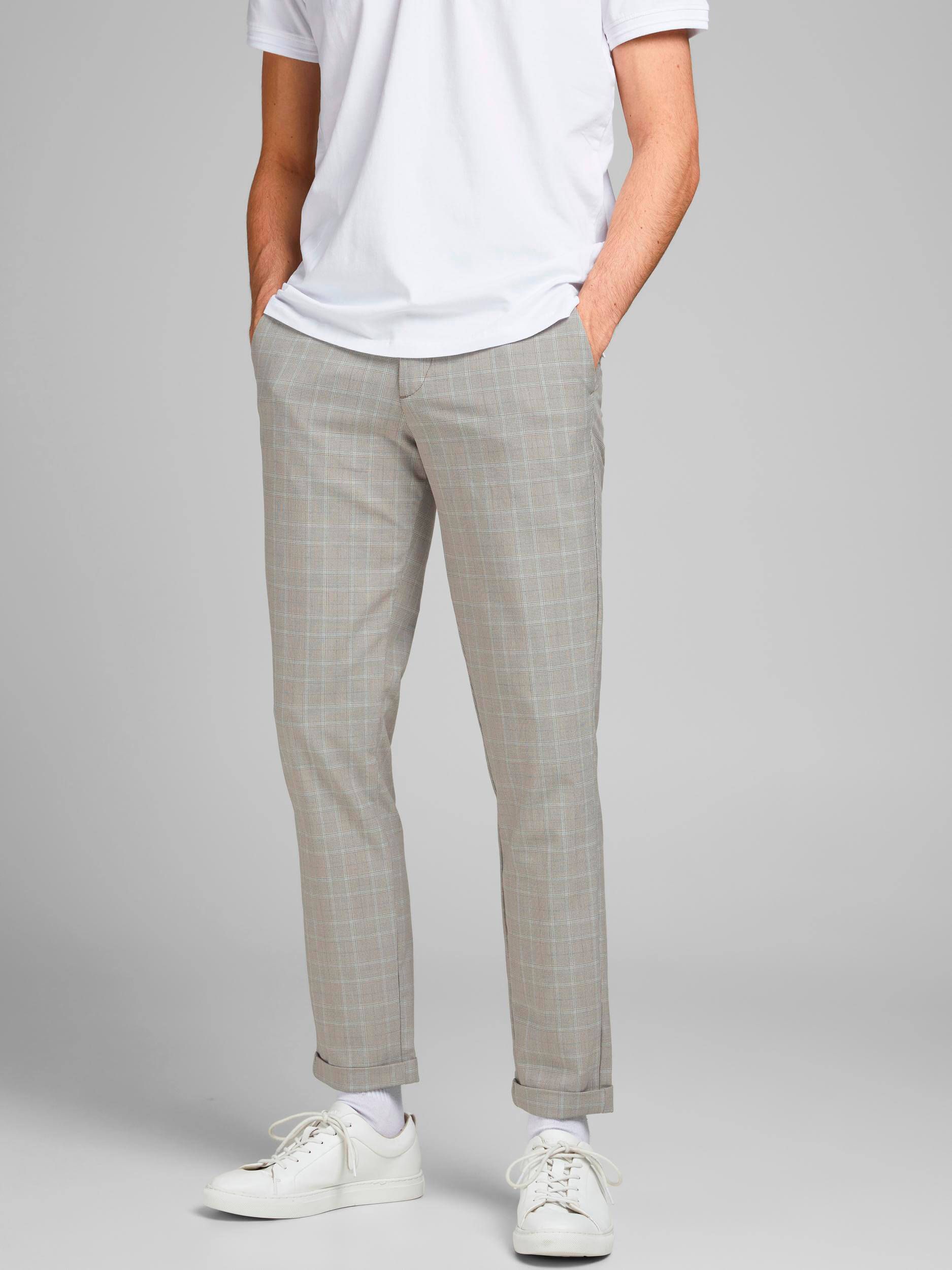 

Брюки Jack&Jones MARCO CONNOR CHECK 12187316 Oatmeal 30/34 бежевый