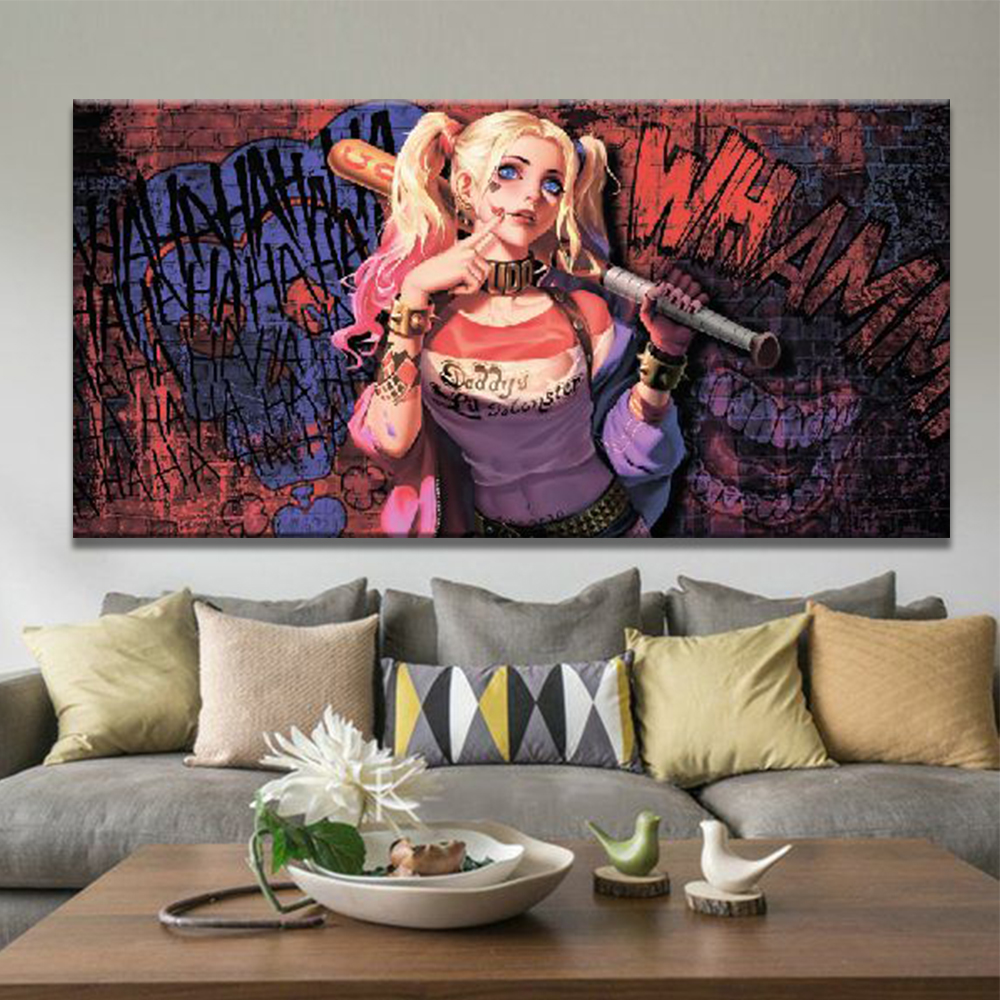 

Картина на холсте Фильмы/сериалы Harley Quinn 70х140 см.
