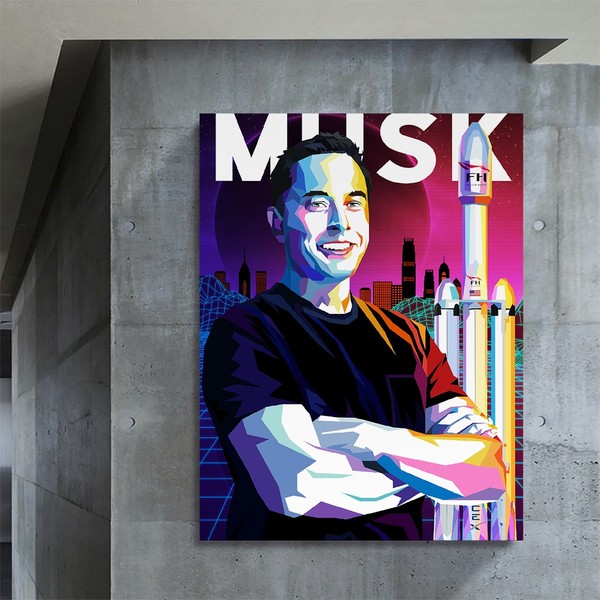 

Картина на холсте Личности Elon Musk Art 50х65 см.