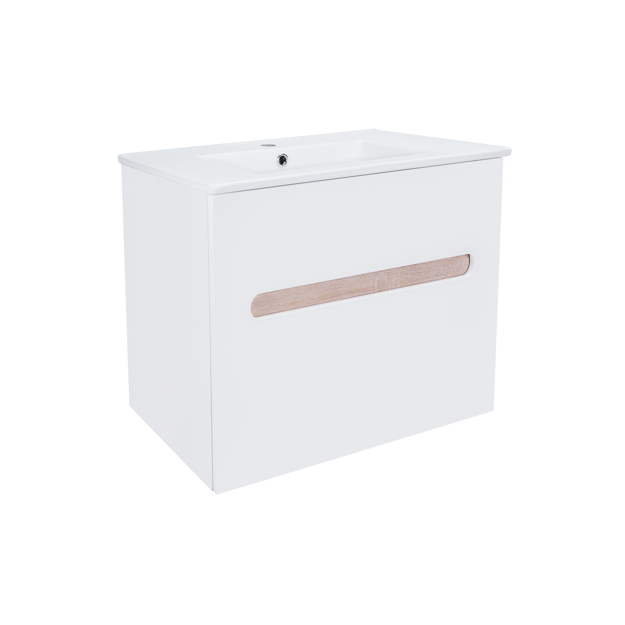 

Тумбочка с раковиной для ванны Q-TAP Virgo 71x55.5x47см подвесная белый QT1872TPА7013070CWWO