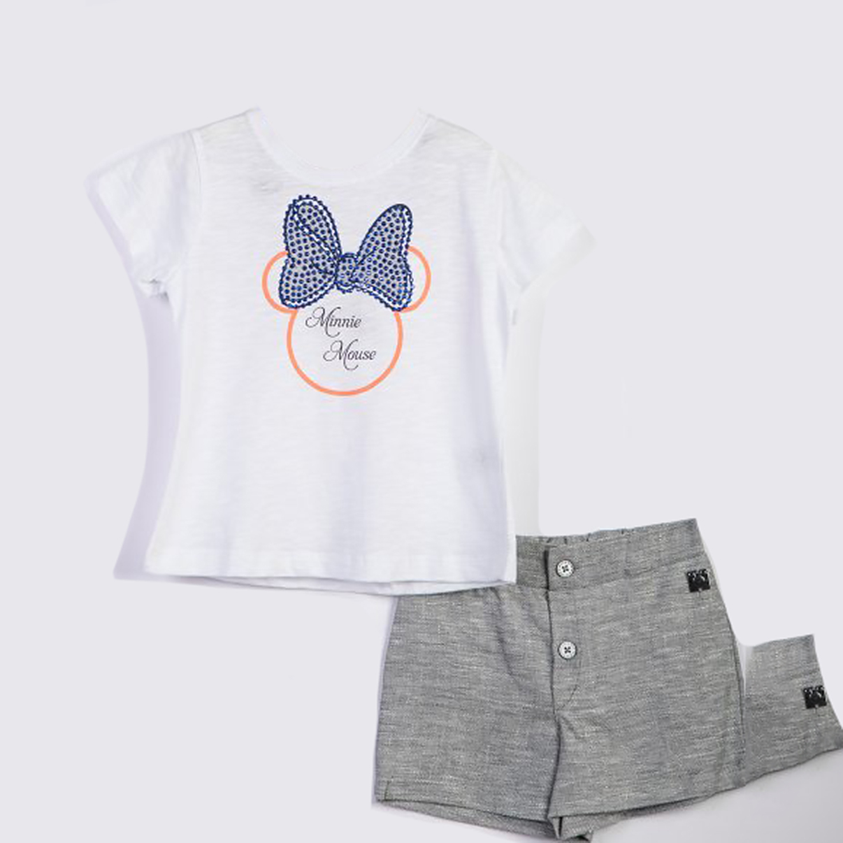 

Костюм (футболка + шорты) Disney Minnie Mouse MN15195 92 см Синий с белым (8691109766489)