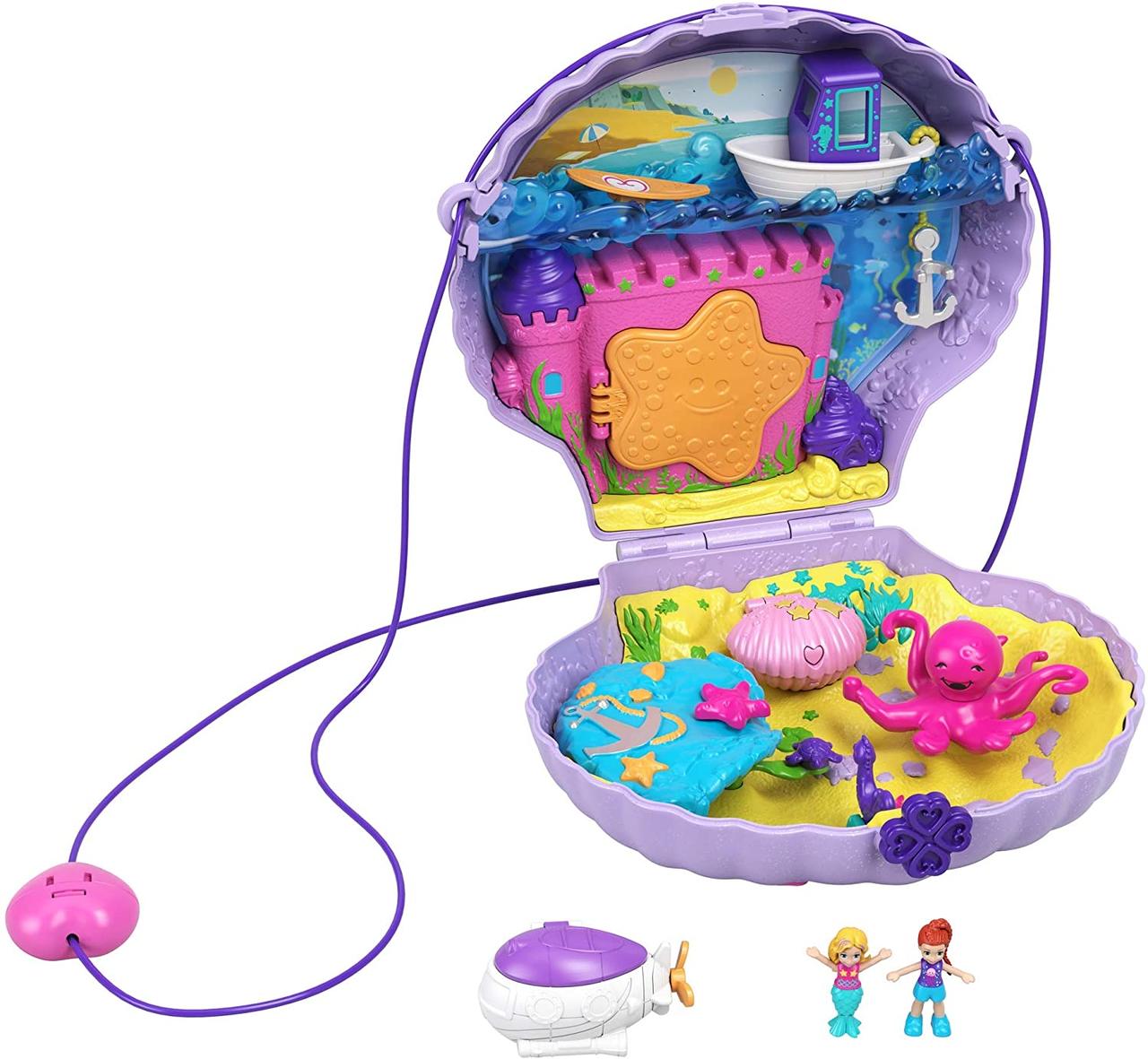 

Игровой Набор Полли Покет Удивительный мир Ракушка Polly Pocket Tiny Power Seashell Purse