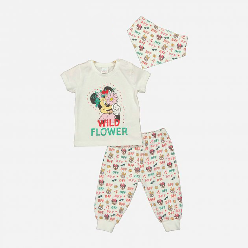 

Костюм (футболка + шорты) Disney Minni Mouse MN17336 62-68 см Белый (8691109874955)