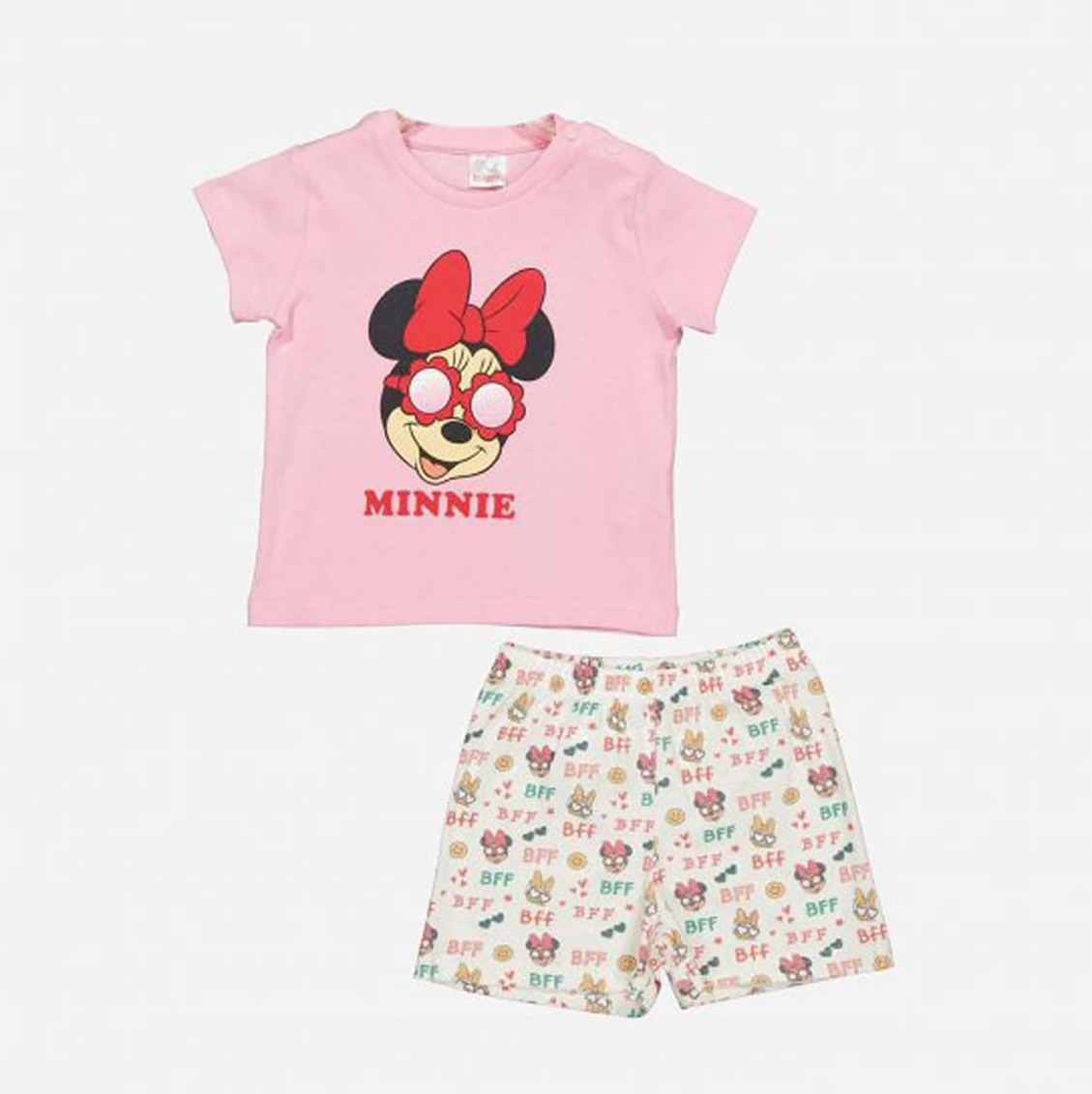 

Костюм (футболка + шорты) Disney Minni Mouse MN17335 86 см Бело-розовый (8691109876201)