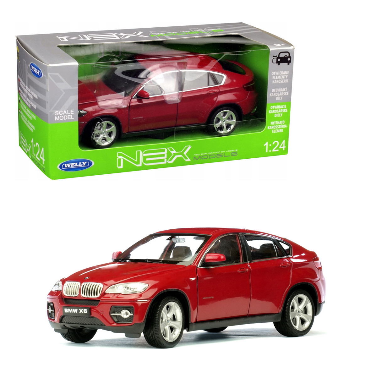 

Инерционная модель BMW X6 1/24 welly 24004w