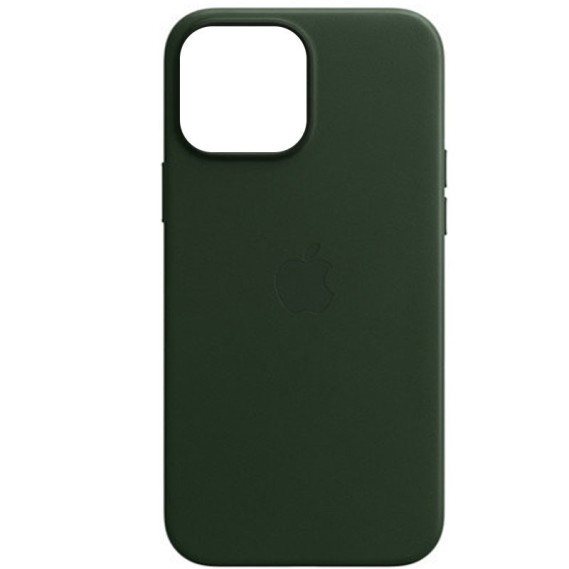 

Кожаный чехол Leather Case (AAA) для Apple iPhone 13 (6.1") (Темно-зеленый)