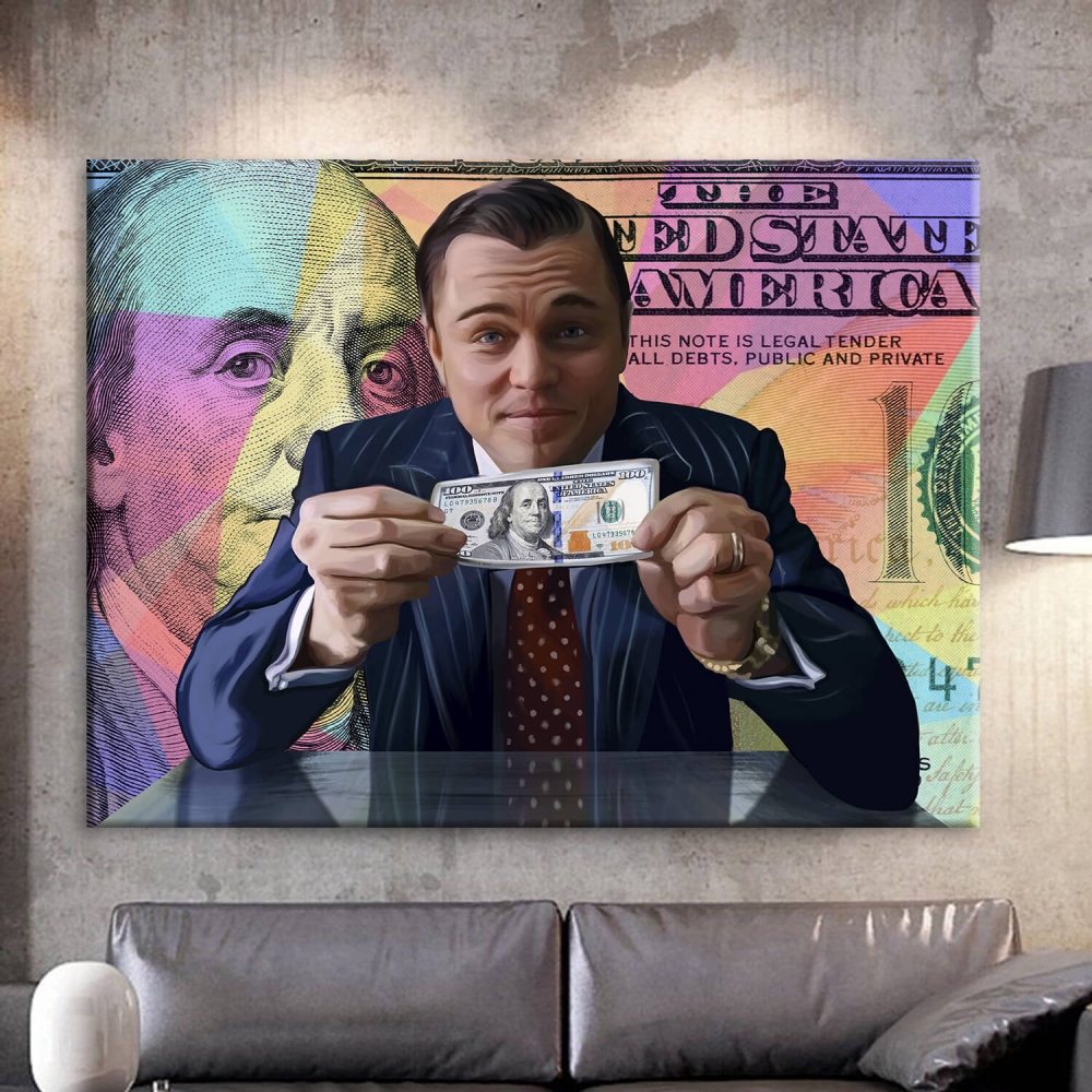 

Картина на холсте Деньги The wolf of Wall Street 75х100 см.
