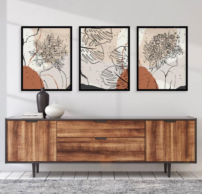 

Набор постеров Girl with flowers формат 40*50см NEHILO