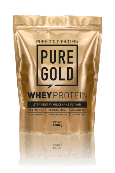 

Сывороточный протеин концентрат Pure Gold Protein Whey Protein 1000 грамм Клубничный миклкшейк