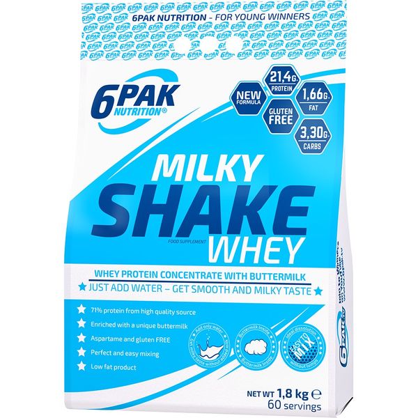 

Сывороточный протеин концентрат 6Pak Milky Shake Whey 1800 грамм Шоколад