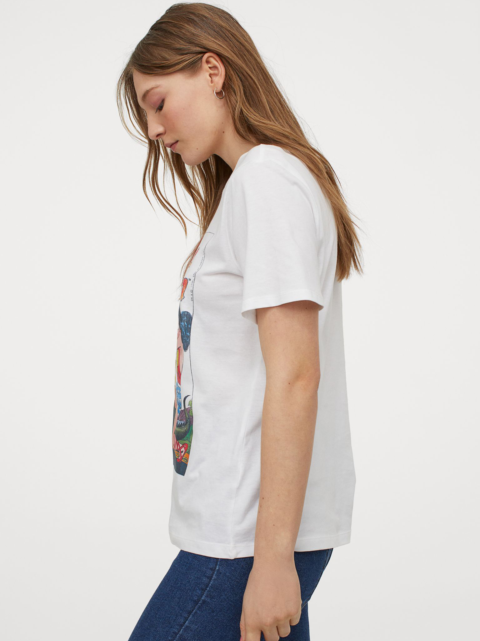 

Футболка H&M 7624703b47  Белая, Футболка H&M 7624703b47 S Белая