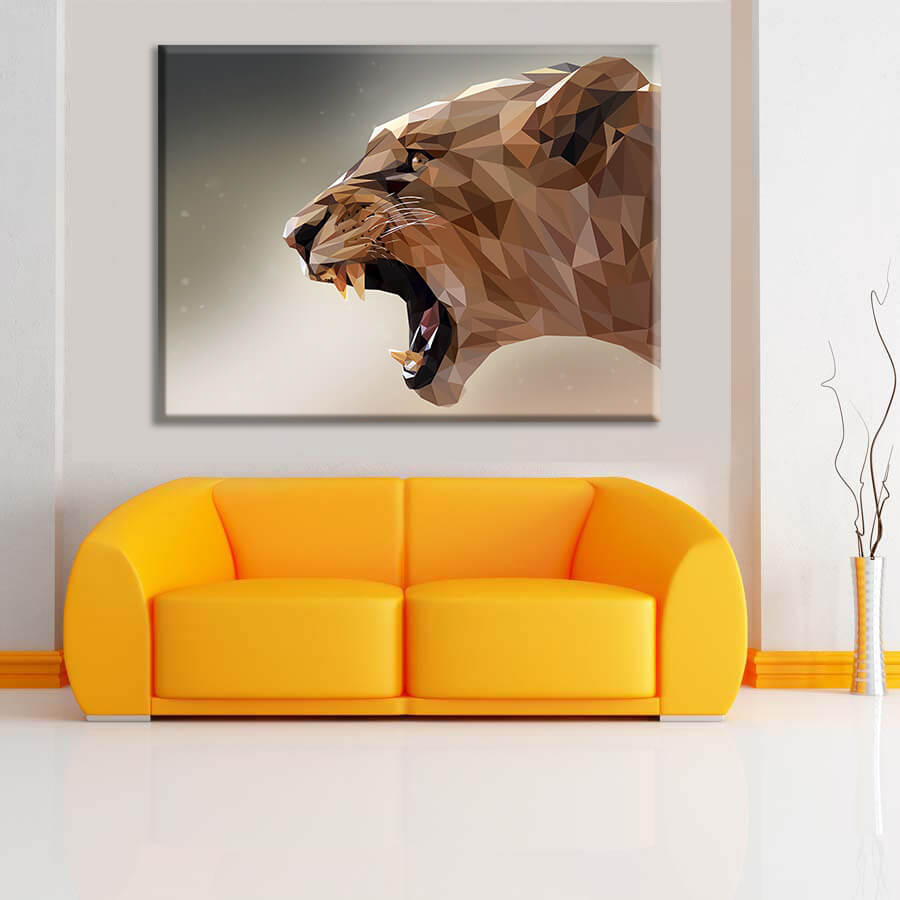 

Картина на холсте Животные Geometric Lioness 45х60 см.