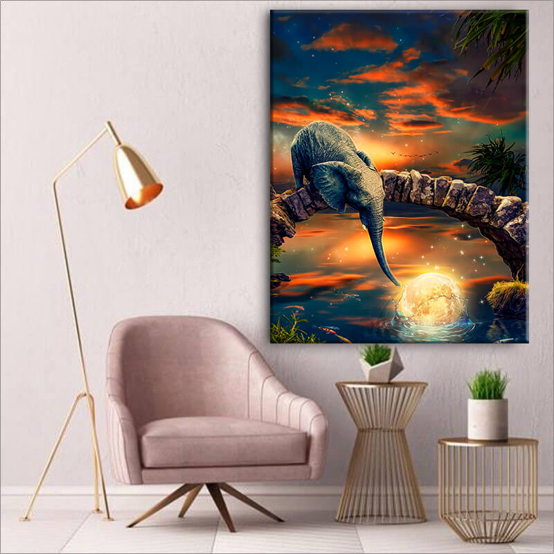 

Картина на холсте Животные Baby Elephant 50х65 см.