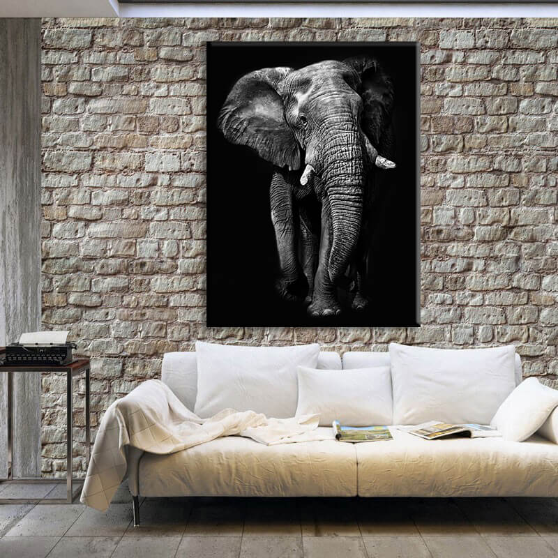 

Картина на холсте Животные Black Elephant 50х65 см.