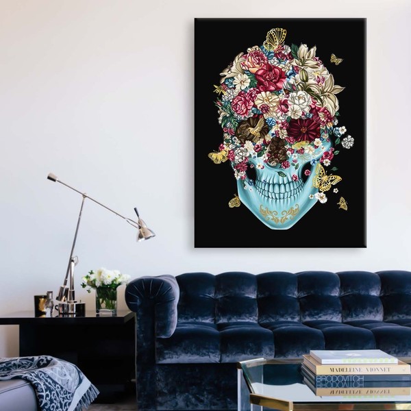 

Картина на холсте Урбан Арт Skull in love 90х120 см.