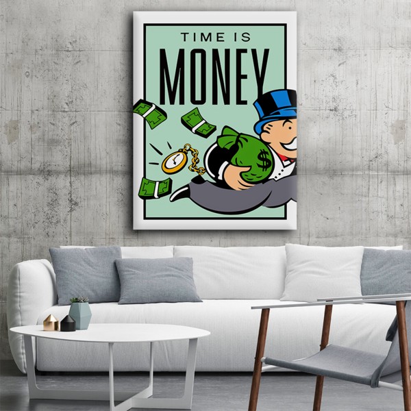 

Картина на холсте Деньги Monopoly Time 90х120 см.