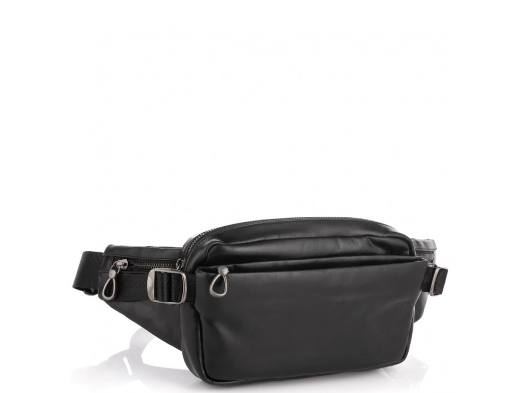 

Мужская поясная сумка натуральная кожа RoyalBag черный 1001A
