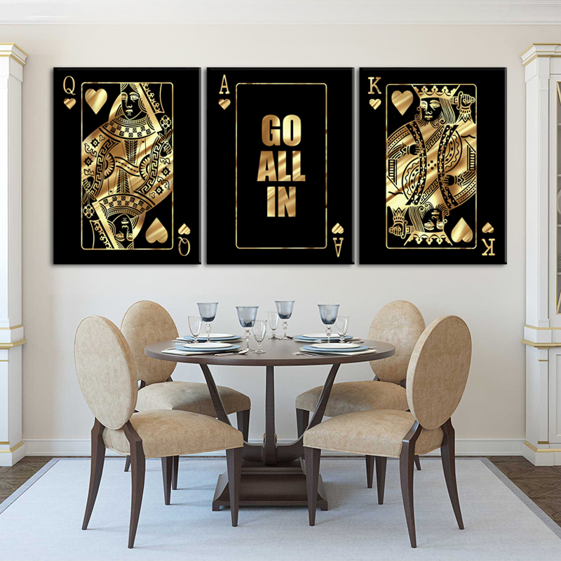 

Картина на холсте Урбан Арт Go All In 3 картины 45х60 см.