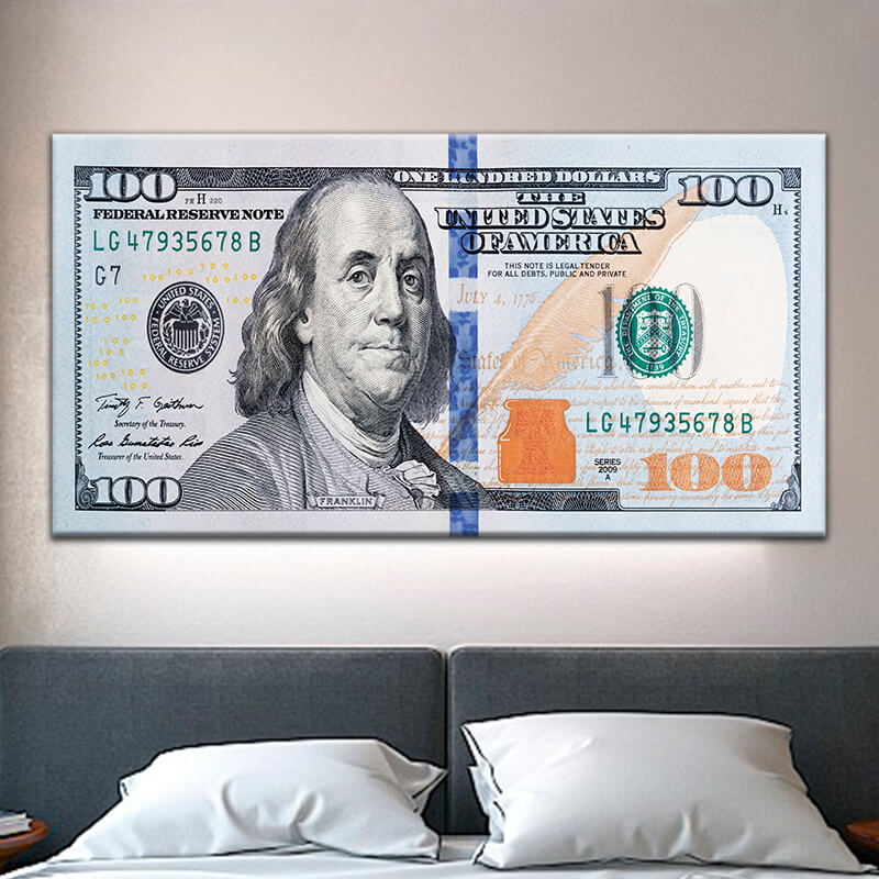 

Картина на холсте Деньги 100$ Original 40х80 см.