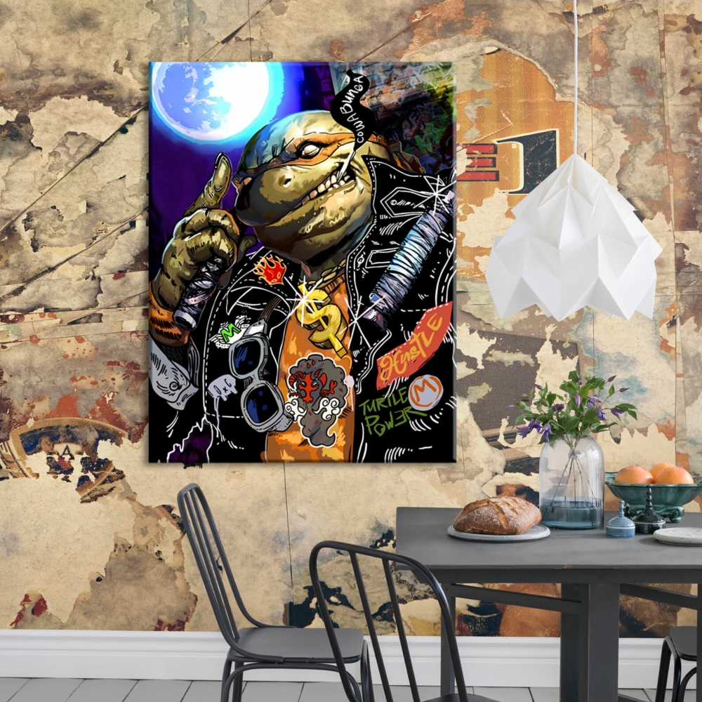 

Картина на холсте Урбан Арт Cowabunga 90х120 см.