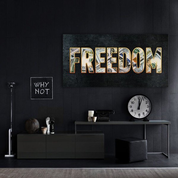 

Картина на холсте Деньги Freedom 50х100 см.