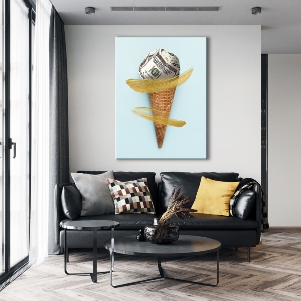 

Картина на холсте Деньги Money Cone 75х100 см.