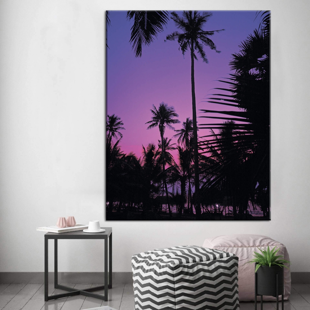 

Картина на холсте Путешествия Palm violet 50х65 см.