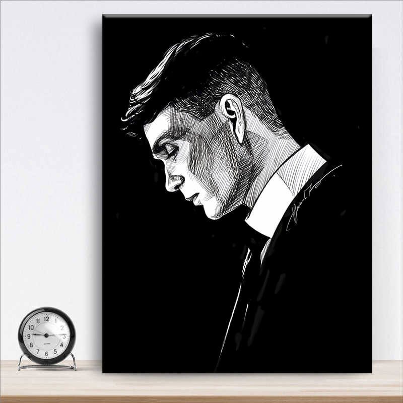 

Картина на холсте Фильмы/сериалы Thomas Shelby Black 50х65 см.