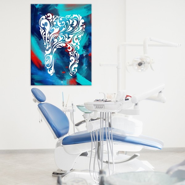 

Картина на холсте Стоматология Stencil Tooth 90х120 см.