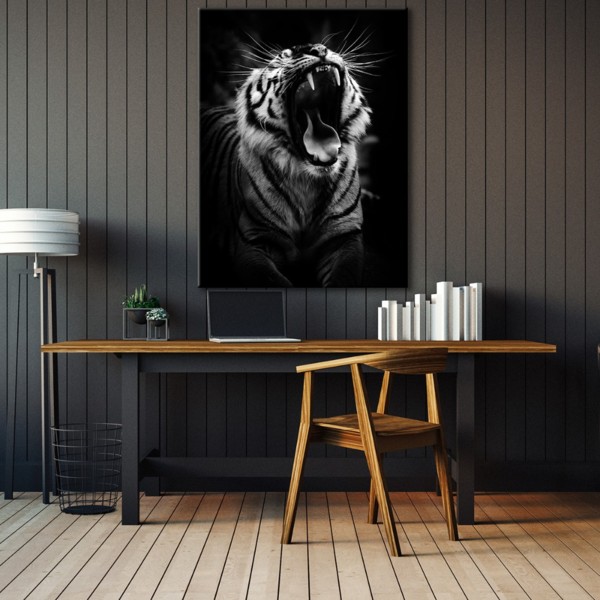

Картина на холсте Животные Roaring Tiger 75х100 см.