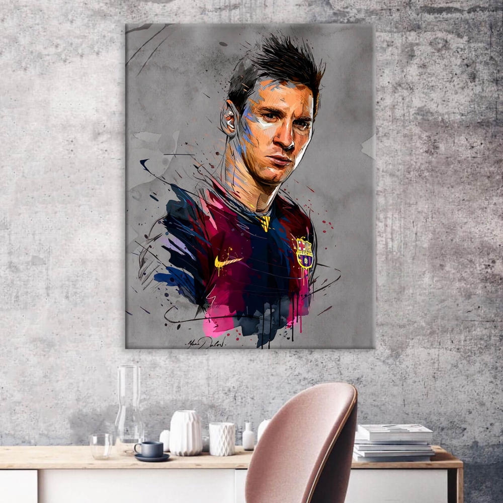 

Картина на холсте Личности Lionel Messi 75х100 см.