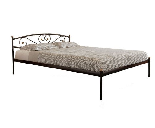 

Полуторная кровать Метакам Milana-1 металлическая 190x140 см Черная Матовая