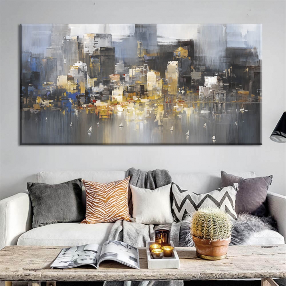 

Картина на холсте Для дома Cityscape Evening 40х80 см.
