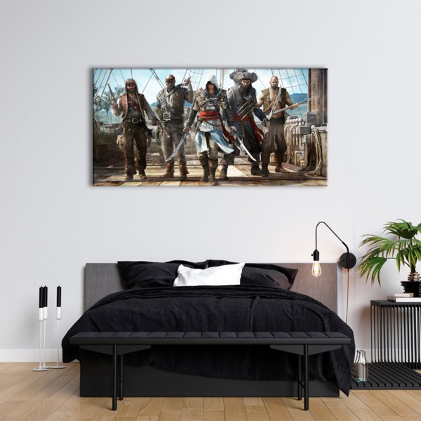 

Картина на холсте Игры Assassin's Creed; Black Flag 70х140 см.