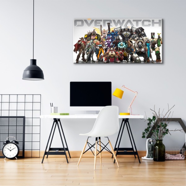 

Картина на холсте Игры Overwatch All Heroes 50х100 см.