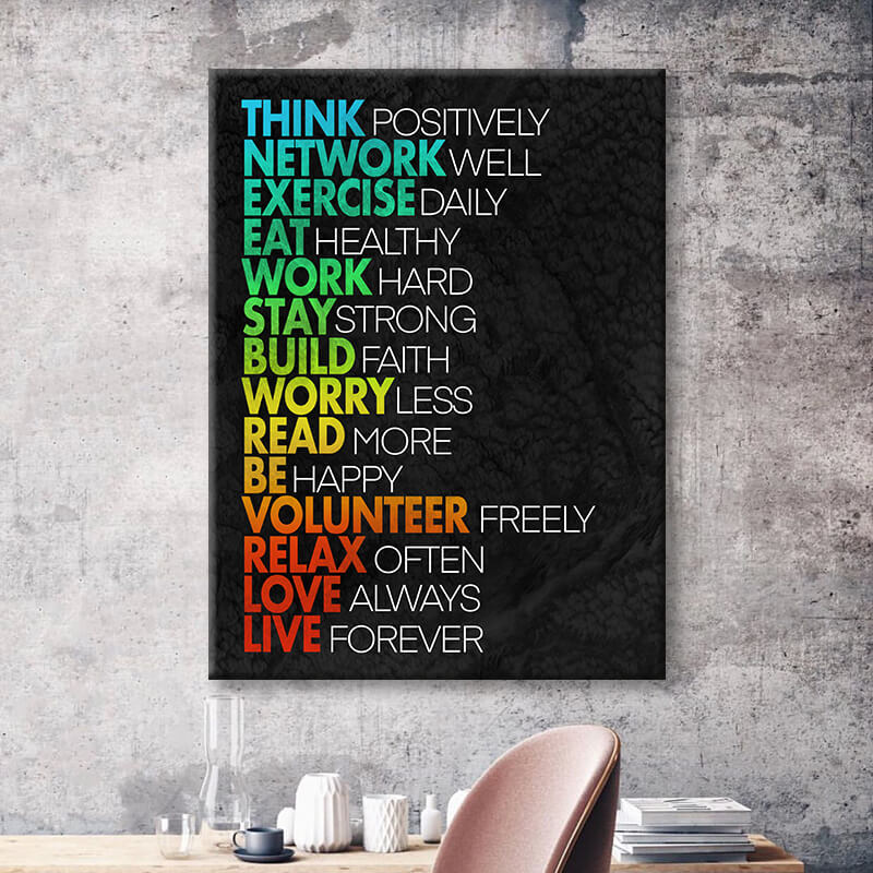 

Картина на холсте Мотивация Think Positively 45х60 см.