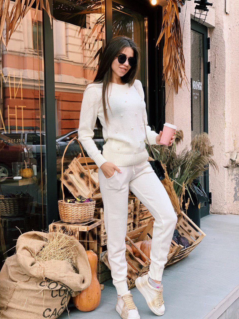 

Fashions • Костюм вязаный Джейн Fashions - молоко, Fashions • Костюм вязаный Джейн Fashions 42-46 молоко