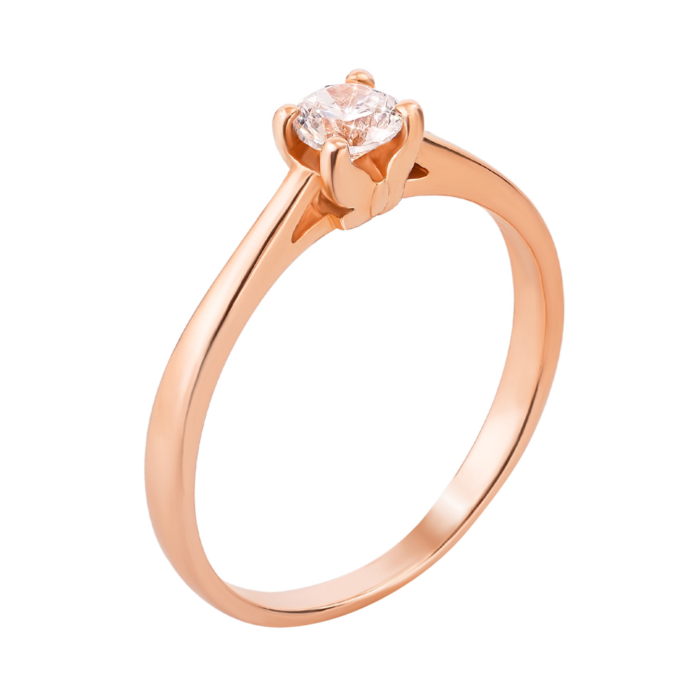 

Золотое кольцо Альмира в красном цвете с цирконием Swarovski 000128114 15 размера