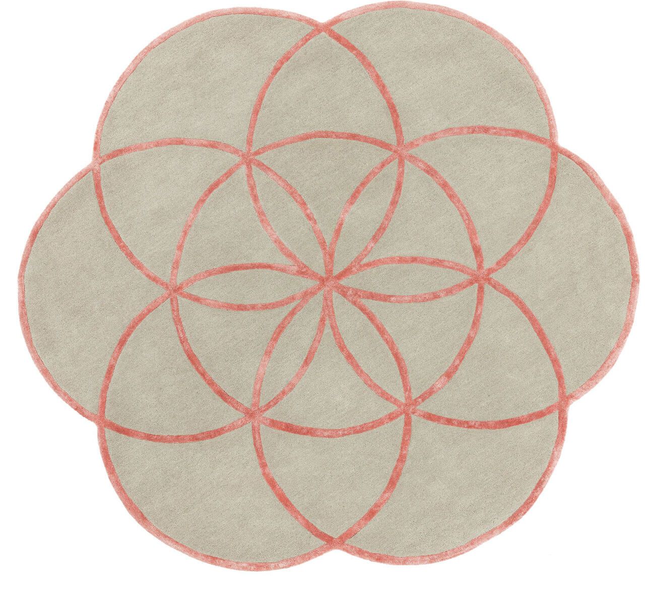 

Ковер Lotus Pink 200х200 см Бежевый