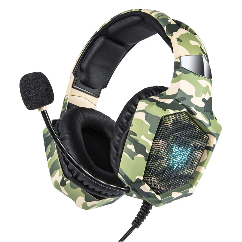 

Проводная гарнитура ONIKUMA K8 Camouflage Green наушники с микрофоном 1+2/3.5мм + USB для ПК игр